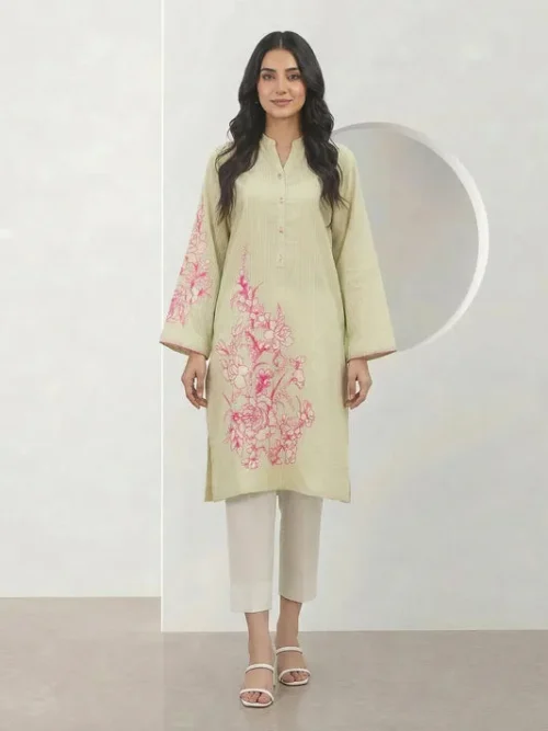 2 Piece Silk Suit-Embellished (Pret)