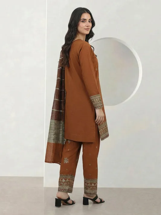 3 Piece Special Jacquard Suit- Embroidered (Pret)