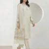 3 Piece Special Jacquard Suit- Embroidered (Pret)