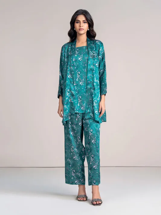 2 Piece Silk Suit-Embellished (Pret)