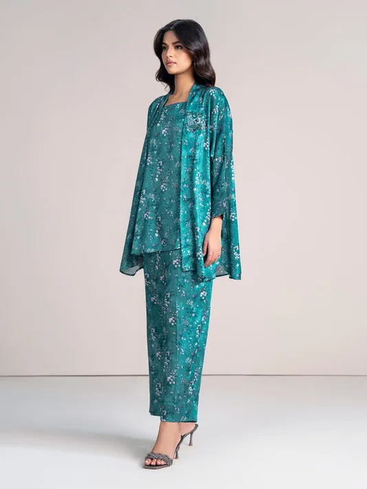 2 Piece Silk Suit-Embellished (Pret)