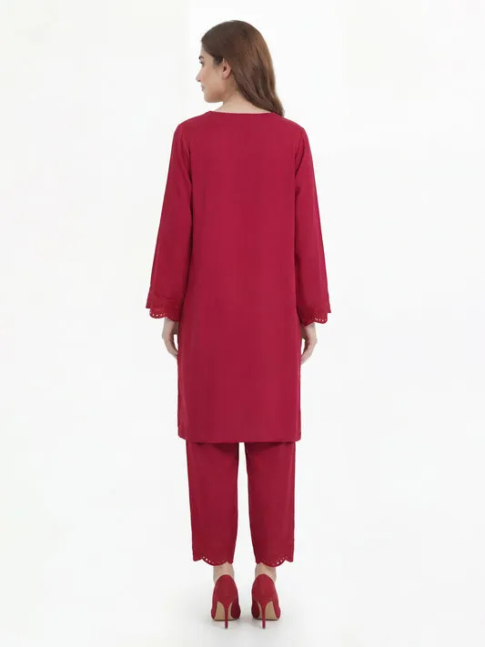 2 Piece Silk Suit-Embellished (Pret)