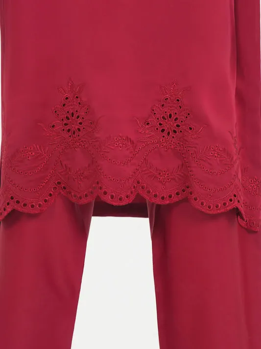 2 Piece Silk Suit-Embellished (Pret)