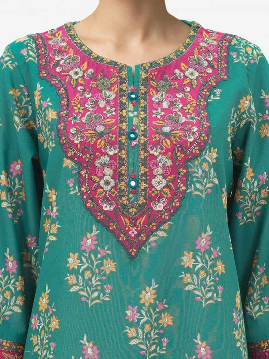 2 Piece Khaddar Suit-Embroidered_Pret