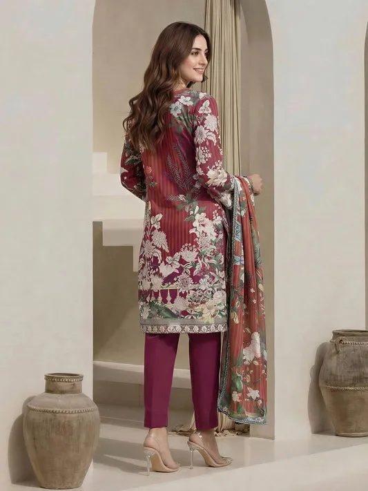 3 Piece Lawn Suit-Embroidered (Unstitched)