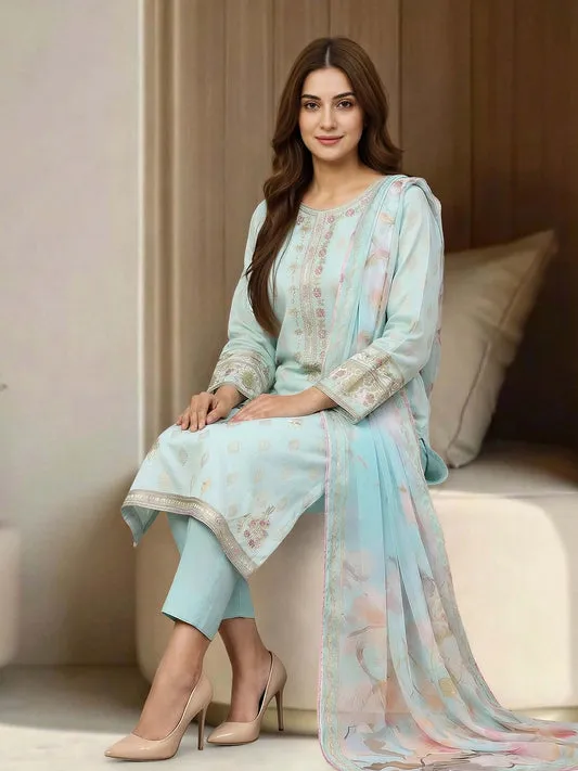 3 Piece Lawn Suit-Embroidered (Unstitched)
