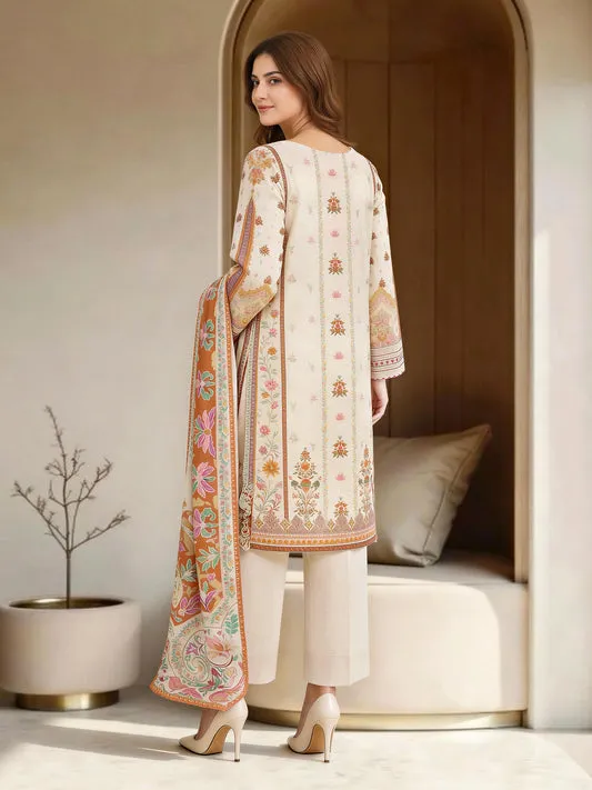 3 Piece Lawn Suit-Embroidered (Unstitched)