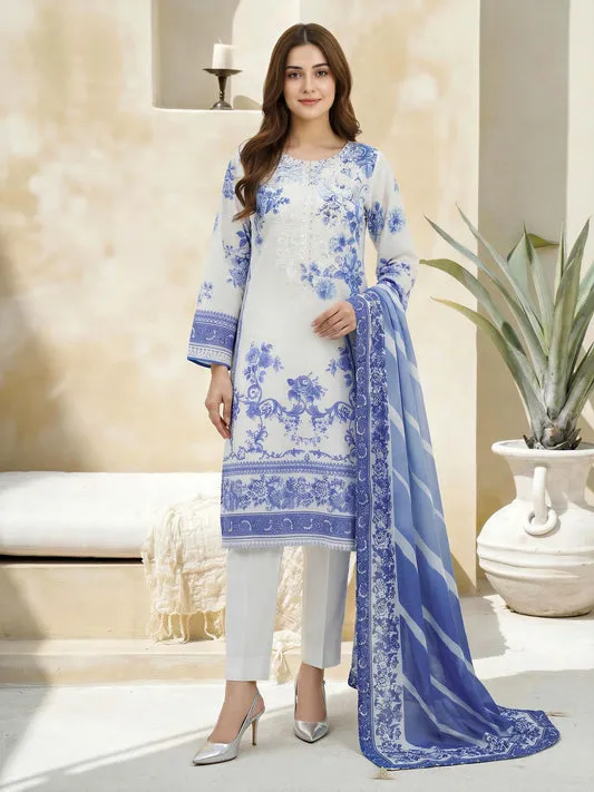 3 Piece Special Jacquard Suit-Embroidered (Unstitched)