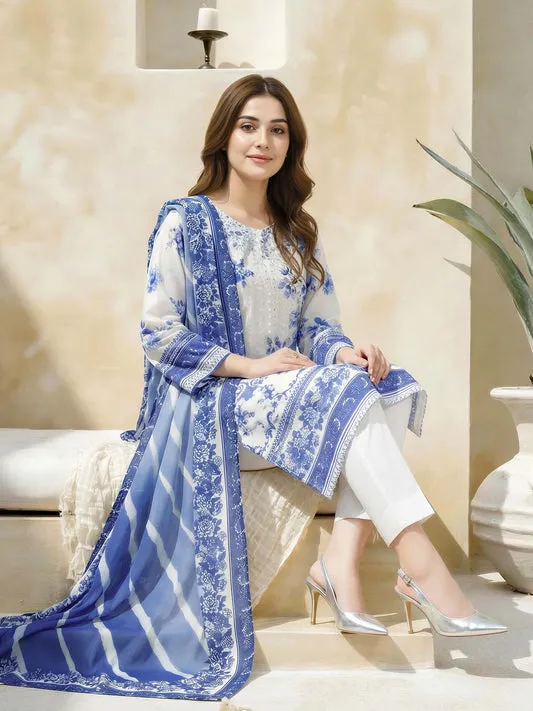 3 Piece Special Jacquard Suit-Embroidered (Unstitched)