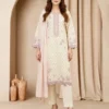 3 Piece Special Jacquard Suit-Embroidered (Unstitched)
