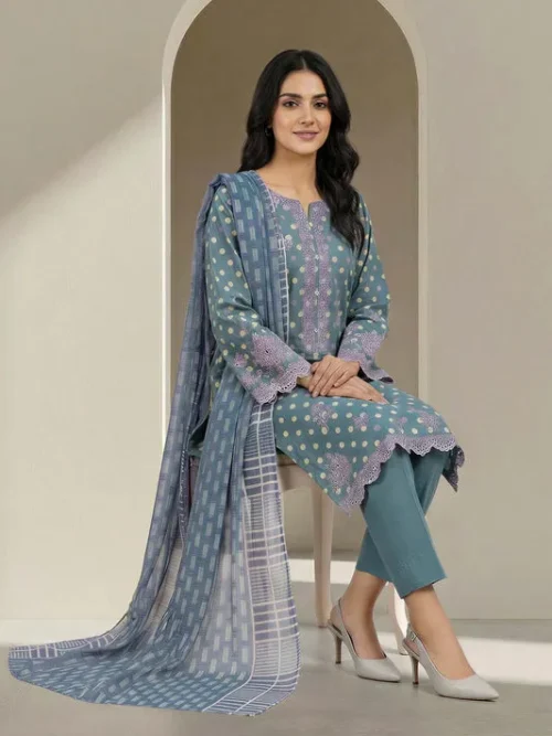 3 Piece Special Jacquard Suit-Embroidered (Unstitched)