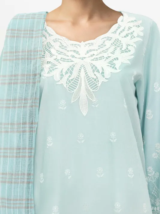 3 Piece Special Jacquard Suit-Embroidered (Unstitched)