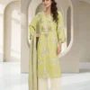 3 Piece Special Jacquard Suit-Embroidered (Unstitched)