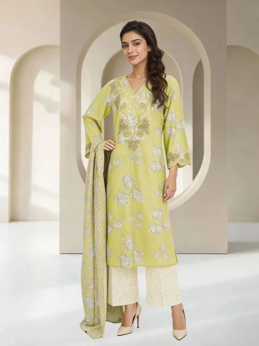 3 Piece Special Jacquard Suit-Embroidered (Unstitched)