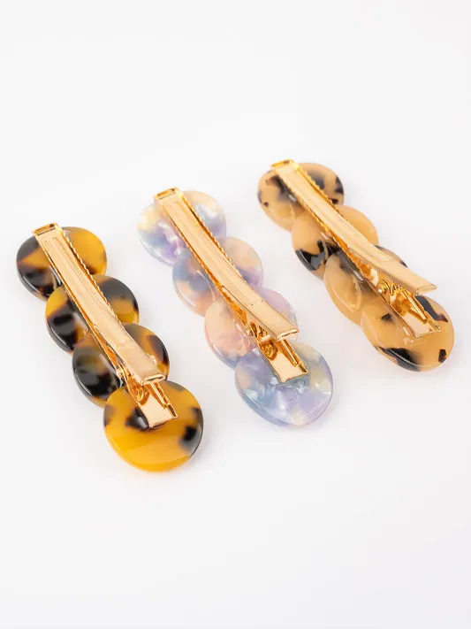 Circular Patterned Hair Clips