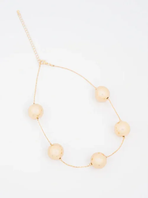Hammered Disc Statement Necklace