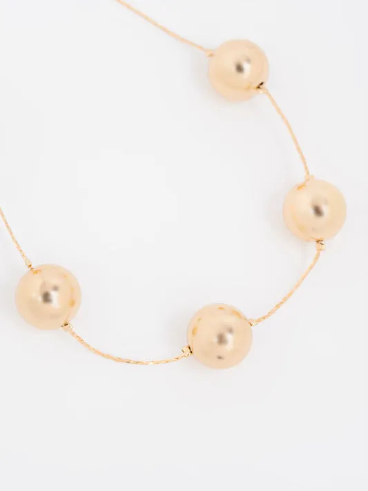 Hammered Disc Statement Necklace